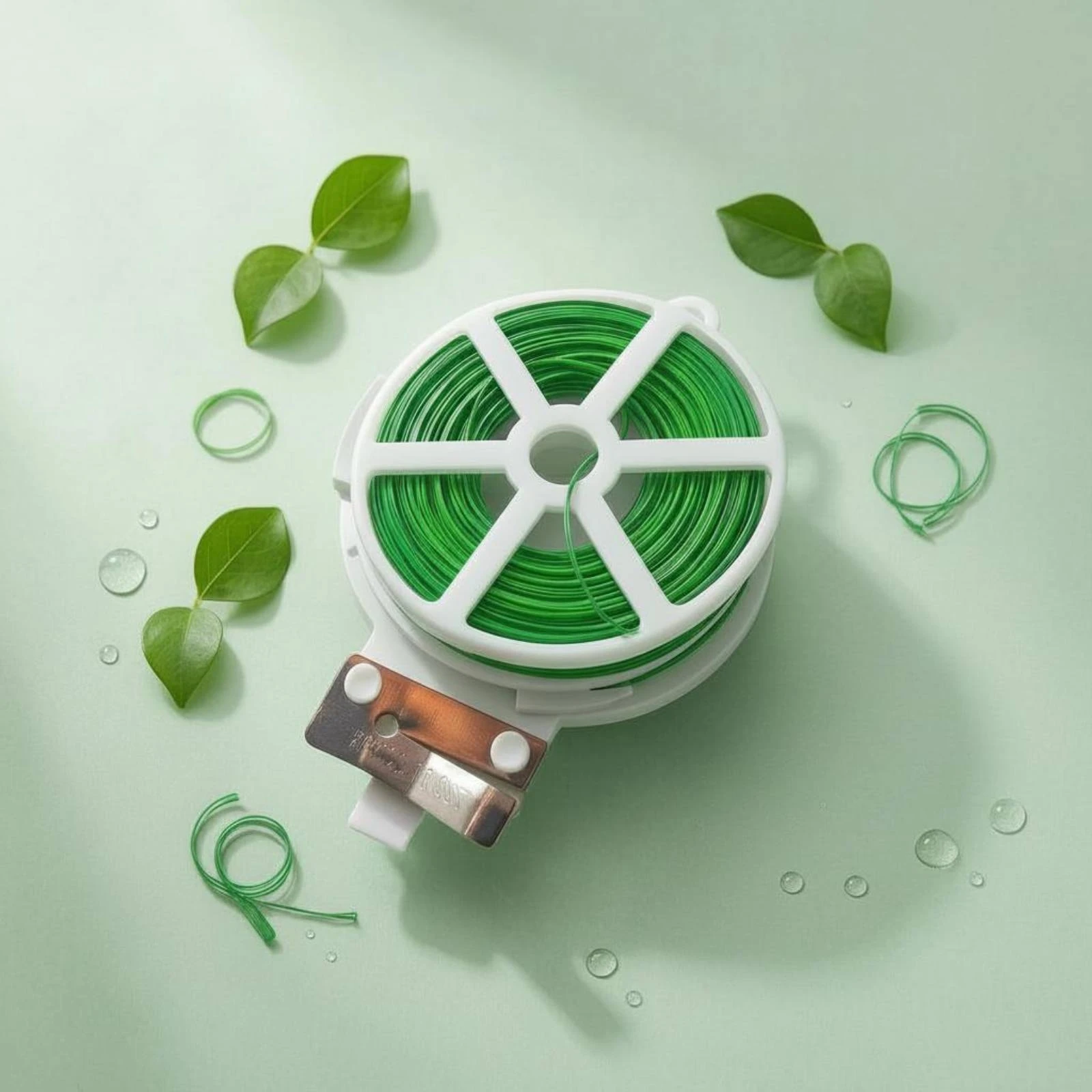 Plant Tying Wire Roll Flexible Garden Tie Wire Roll Twist Tie with Cutter Bendable Long-Lasting