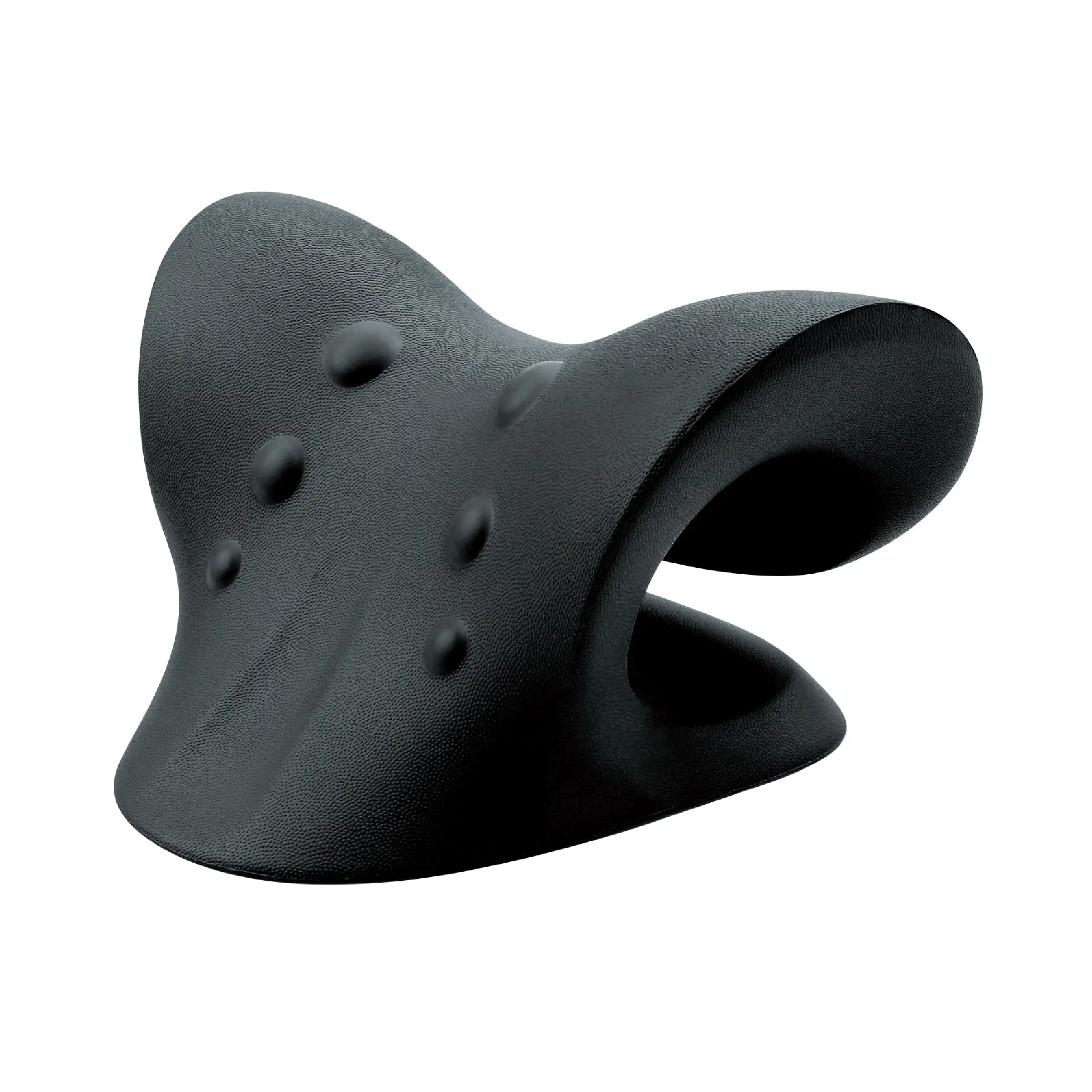 FlexWorks Neck & Shoulder Stretcher, Cervical Pillow with C-Curve Design, Black Massager Massage Apparaat Elektrisch
