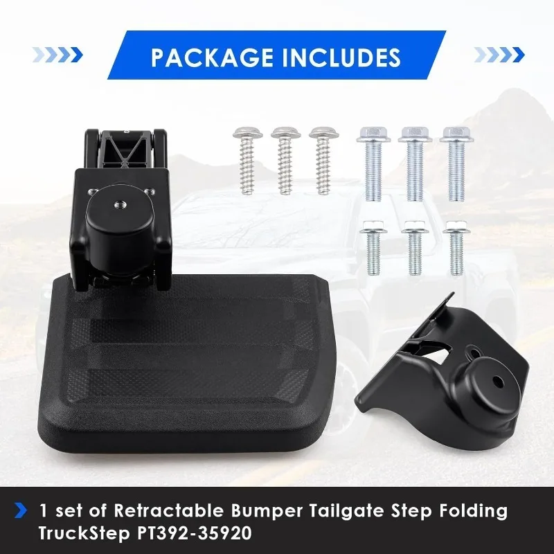 Aluminum Alloy Retractable Tailgate Step Universal Pickup Rear Bumper Bed Step Foldable Non-slip Pedal Truck Exterior Mod Parts