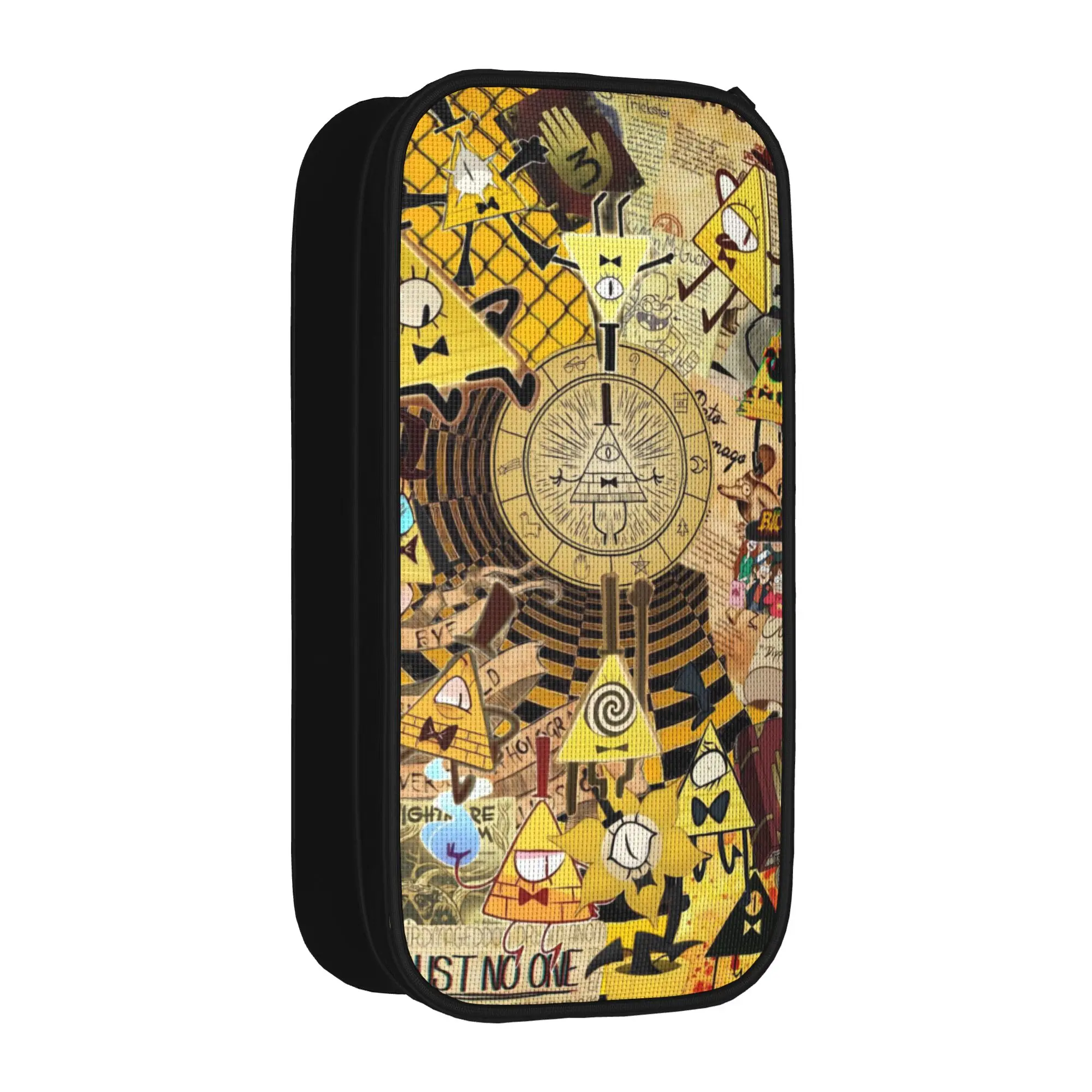 Large-capacity Pen Box G-Gravity Falls Merch  Double Layer Pencil Case Stationery Women Make Up Bag Amazing Gift