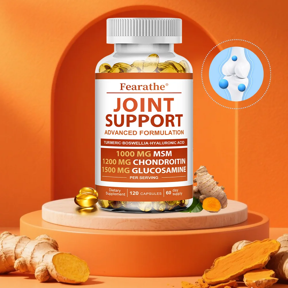دعم المفاصل - الجلوكوزامين والكوندرويتين وMSM، دعم صحي المفاصل، لصحة العظام والغضروف، 120 كبسولة #1