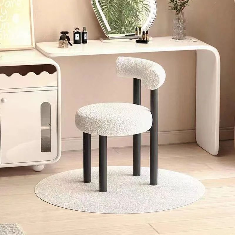 Formwell Modern accent chair Upholstered Dining Chairs with Comfy Back stylish make up chair with metal legs kitchen living room