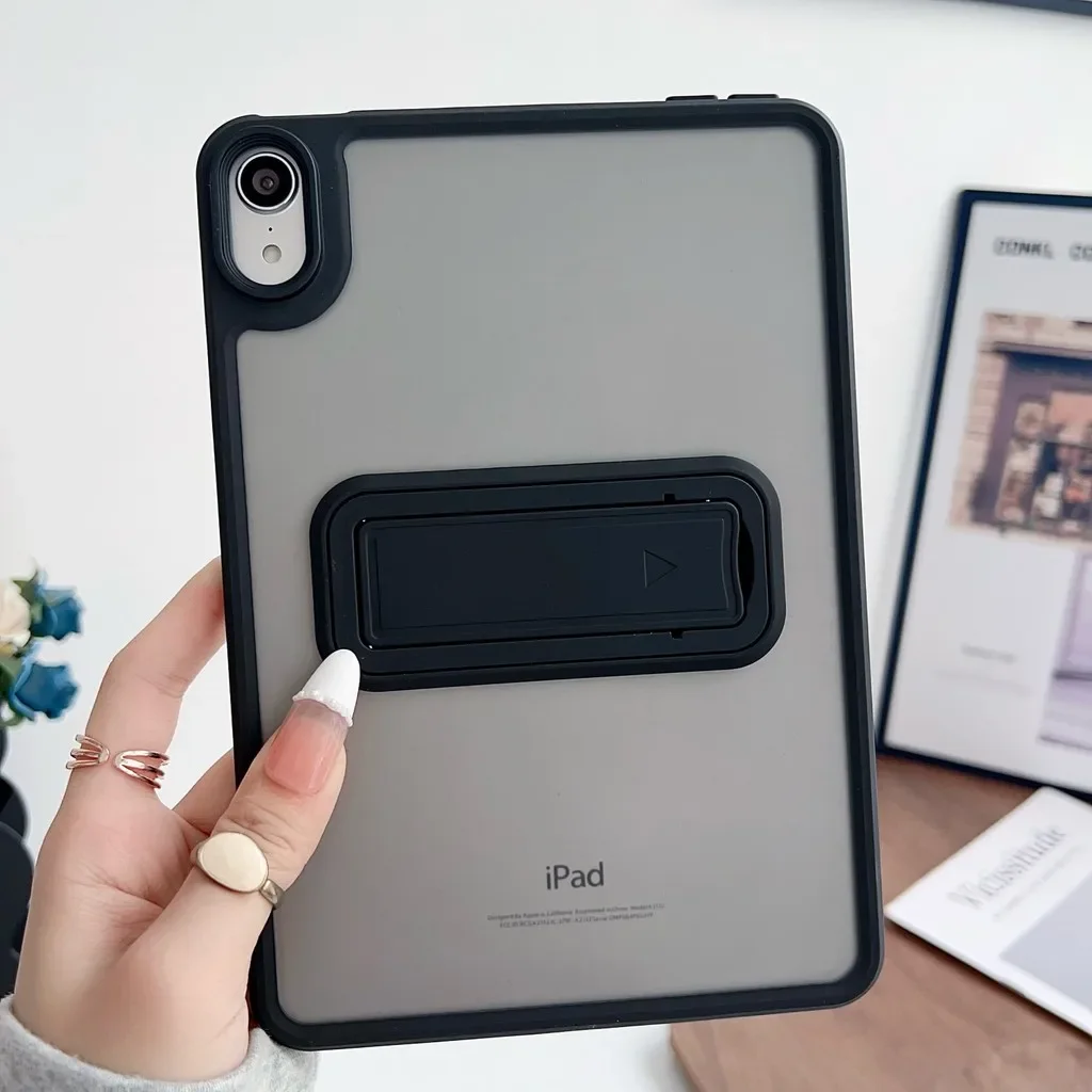 iPad Pro 11 2024 5th Mini 2024 8.3 7th A17 Air 11 6 13 5 4 2 1 10th 10.9 10.2 9.7 Mini 6 5 4 PC + TPU 커버 용 스탠드 태블릿 케이스