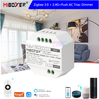 Miboxer TRI-C1ZR  Zigbee 3.0+2.4G AC Triac Dimmer Push Switch 110-240V App/Voice/Remote Control , for triac Dimmable LED Lamps