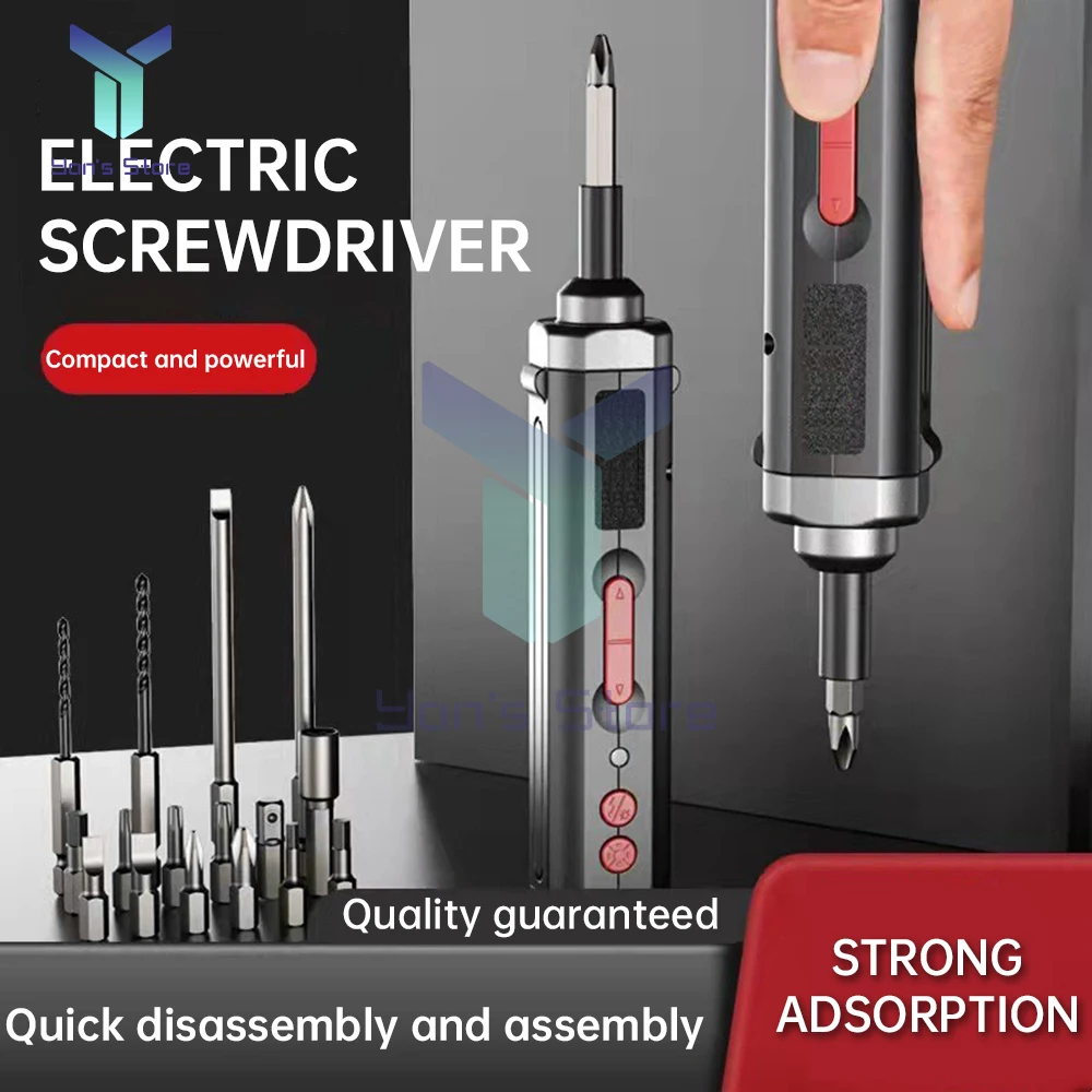 4 in 1 Mini Wireless Electric Screwdriver, Rechargeable 1500mah Power Drill Bit Multifunctional Disassembly Torque Repair Tool