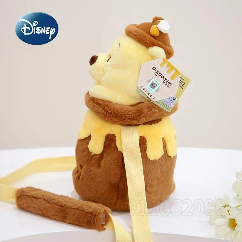 Disney Pooh Bear New Plush Crossbody Bag Luxury Brand Original Mini Women\'s Bag 3D Cartoon Girl One Shoulder Crossbody Bag