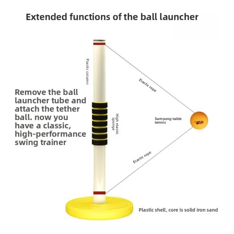 Manual Table Tennis Serving Tube Self Training Device Fixed Point Ball Catch Practice Tool for Table Tennis Swing Skill Training