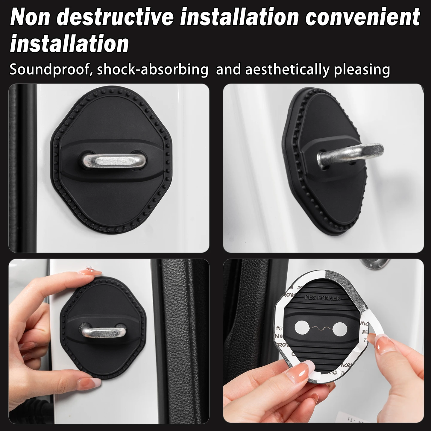 2/4 قطعة سيليكون قفل باب السيارة غطاء واقية الديكور الحال بالنسبة لمازدا 3 BK BL BM BP 2007-2025 2019 2020 2021 2022 2023 2024 #6