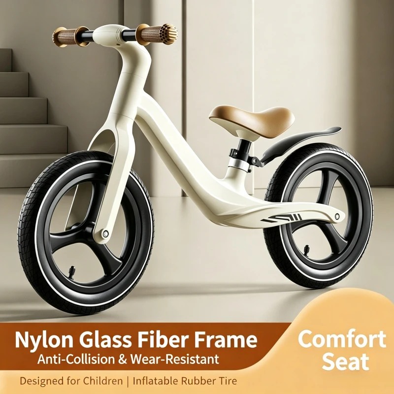 No Pedal Kids Balance Bike, 2-Wheel Toddler Walker, Beginner Bicycle for 1-3 3-6 6-8 Years Old Baby Boys Girls First Riding Toy