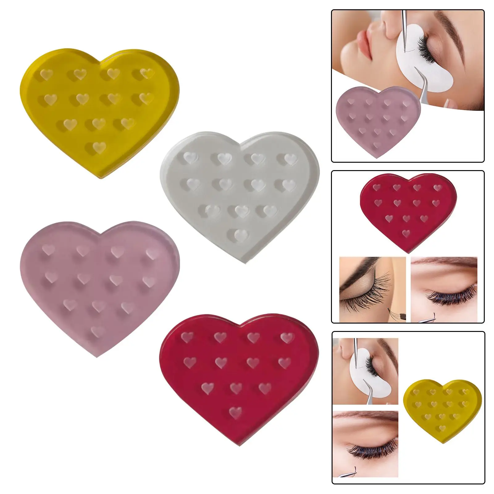 Eyelashes Glue Stand Crystal Glass Professional Holder for Eyelash Extension