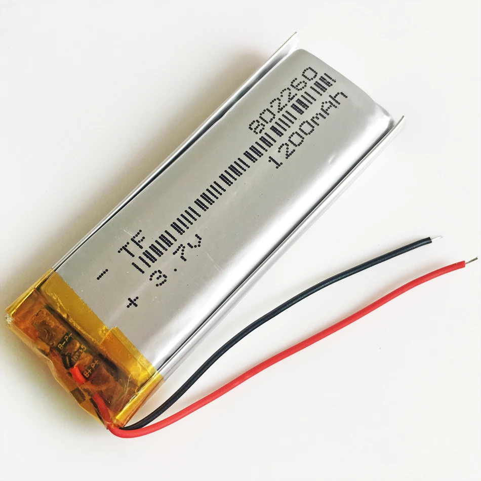 3.7V 1200mAh litowo-polimerowa LiPo akumulator 802260 do Mp3 MP4 GPS PSP DVD mobilna gra wideo PAD e-booki Tablet PC