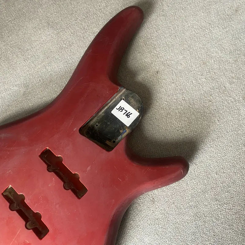 JB766 JB Electric Guitar Bass Body Red Paints Color 4 Or 5 String  JB Pickups Right Hand DIY Parts Surface Scratches