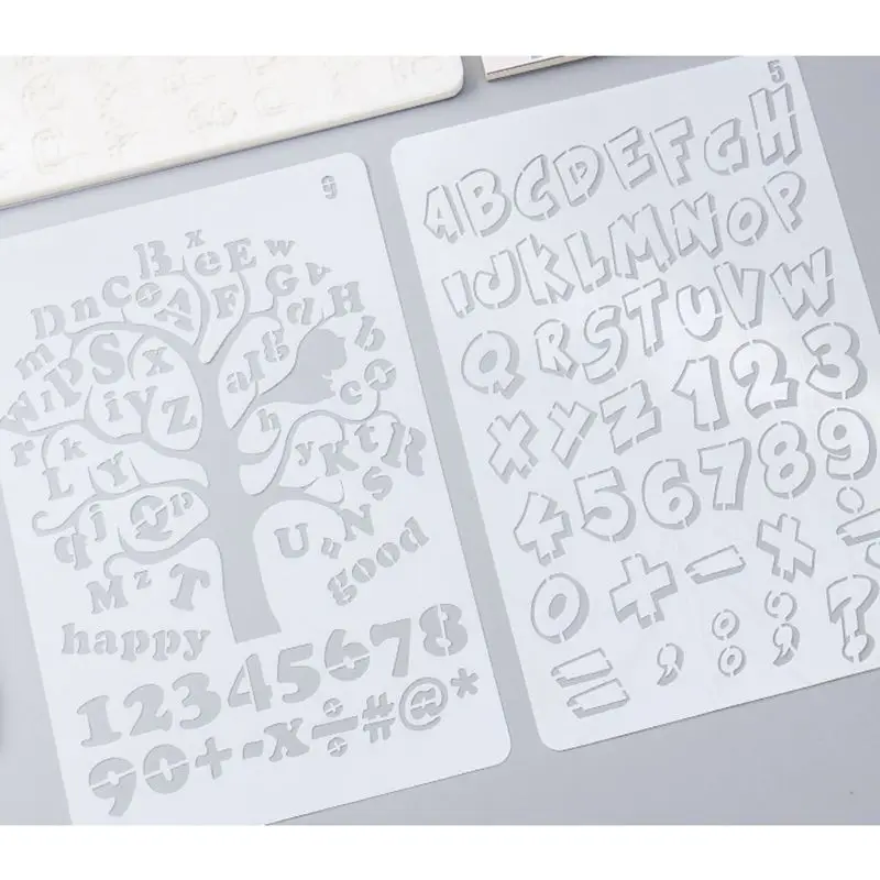 

20pcs/set Letter Number Stencils DIY Drawing Template Painting Scrapbooking Paper Card Craft