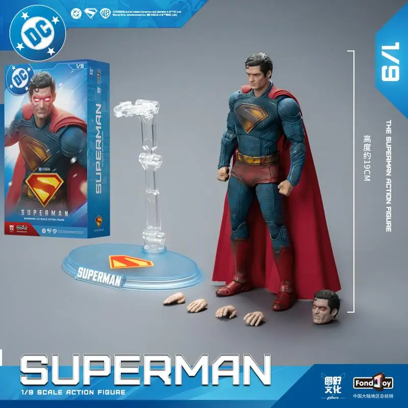 Originele Fondjoy David Corenswet Superman Action Figure 1/9 Nieuwe SupermanFigure PVC Joint Beweegbare Collectie Model Speelgoed Cadeau