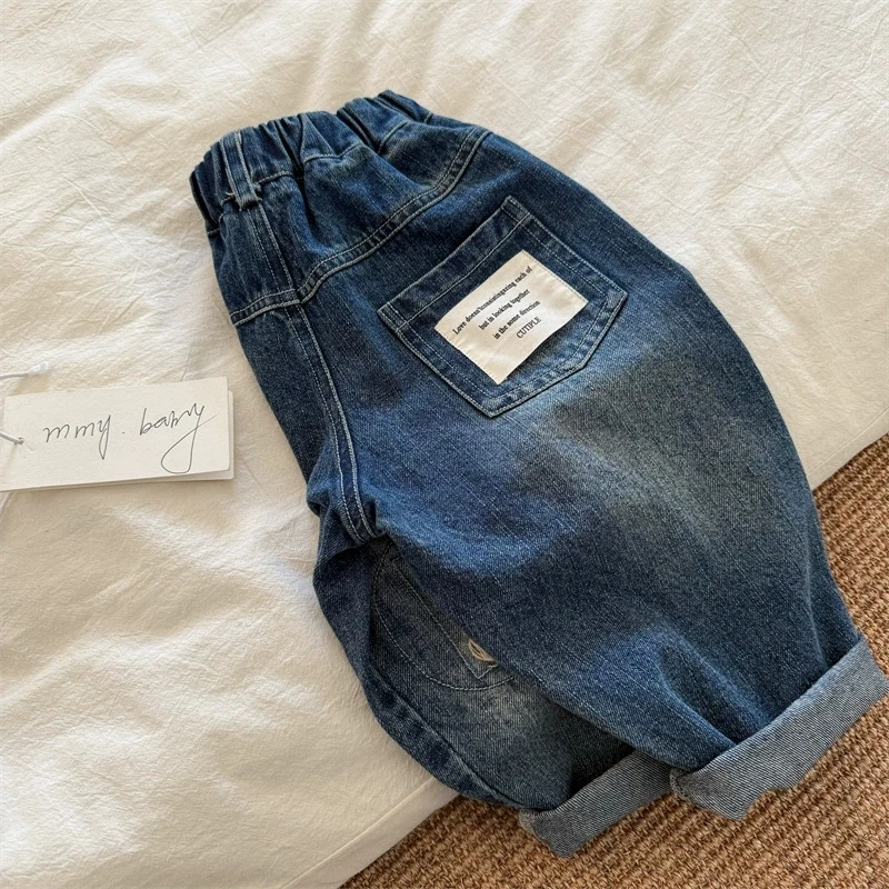 1 2 3 4 5 6 7 Jahre Jungen Jeanshosen Frühling Herbst Lässige Kinderhosen mit Löchern Geburtstagsgeschenk Modische Outdoor-Kinderbekleidung für Jungen – Detail 5