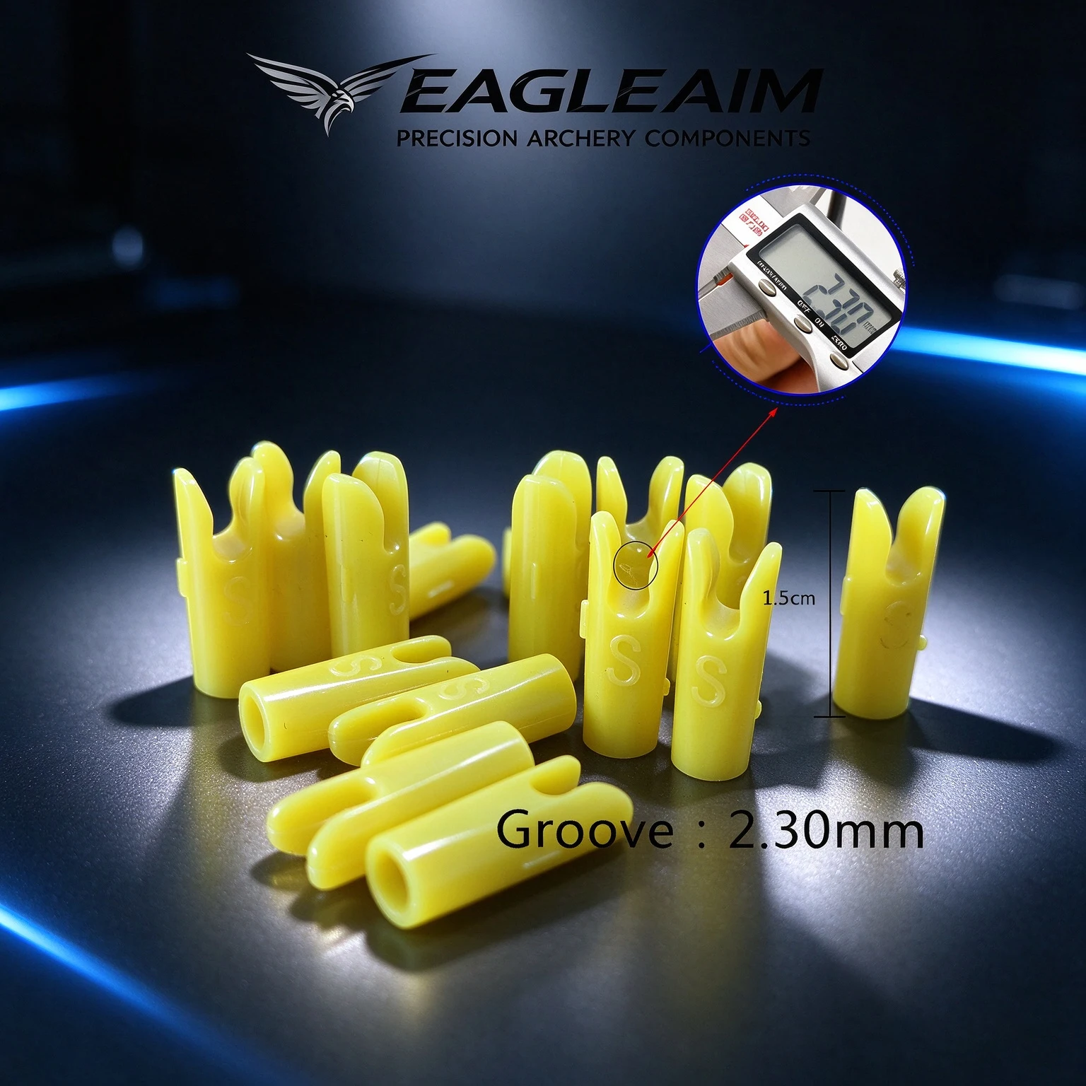 EAGLEAIM 100PCS 4.2S / 6.2L Standard Arrow Nocks Premium Archery Replacement Accessories for Outdoor Shooting & Hunting