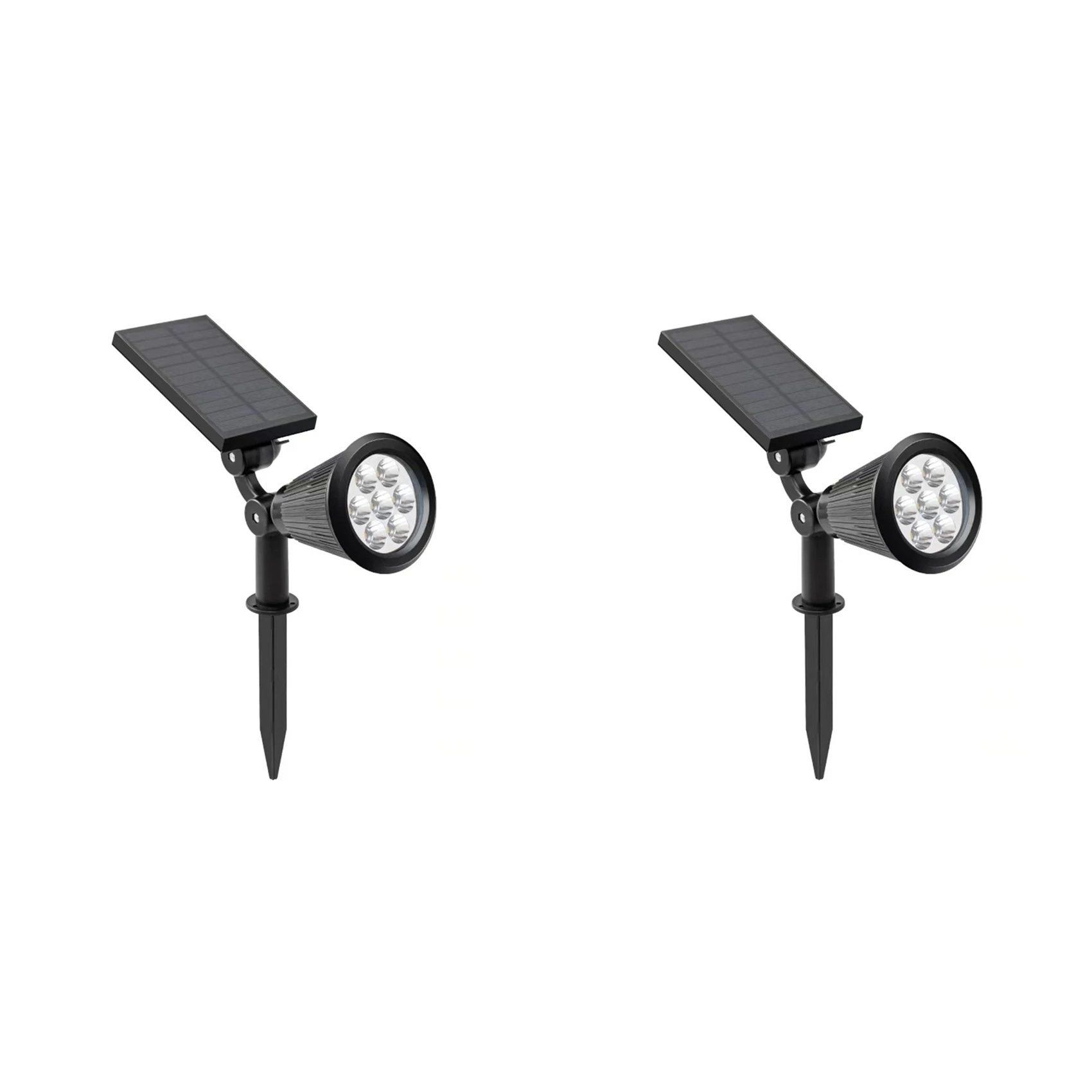 ホットセール-2x-7led-ソーラーグラウンドプラグライト屋外-ip65-防水スポットライト調整可能な明るさの庭装飾スポットライト、b