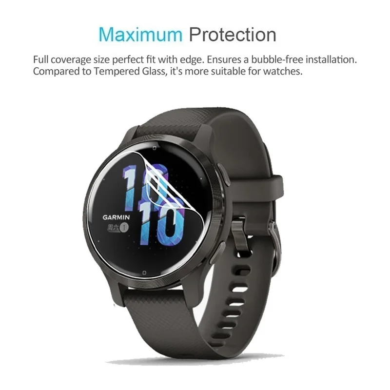 Full Hydrogel Protective Film for Garmin Vivoactive 5 4 4s 3 Garmin Venu 2 Plus 2s 3 3s Screen Protector Protection Cover Foil