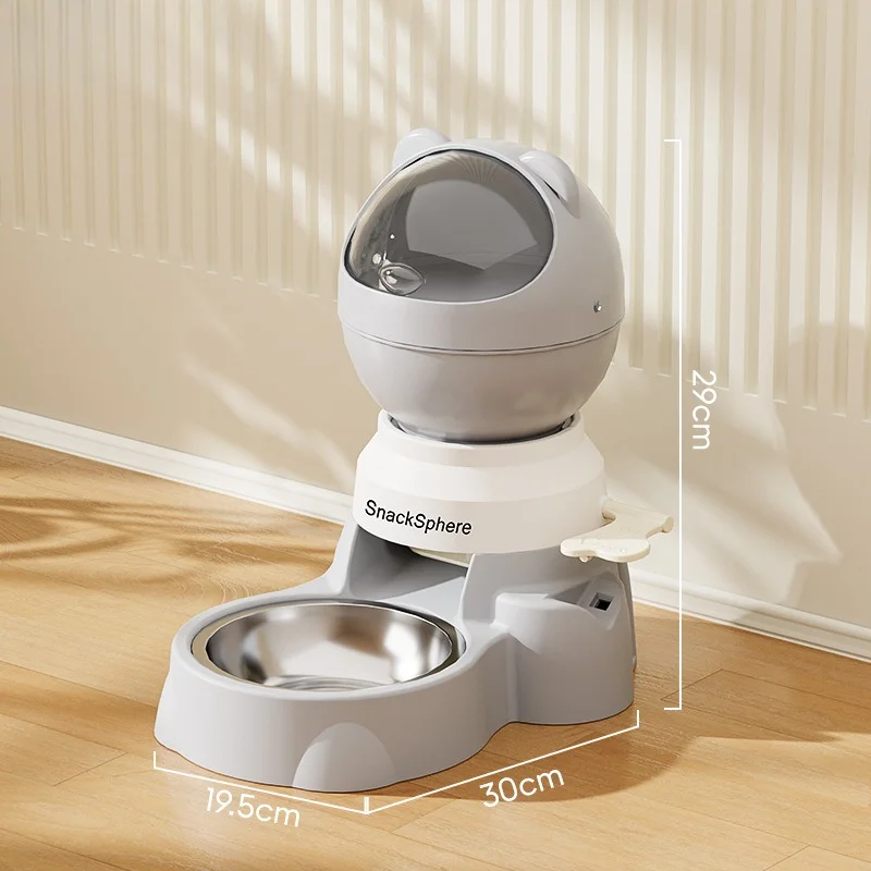Pet Automatic Feeder Large Capacity Press Type Quantitative Puzzle Feeding Bowl for Cat and Dog Pet Fountain Cats Pet Fountain