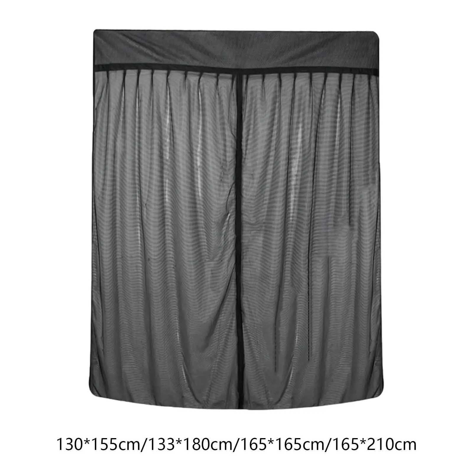 

Generic RV Door Curtain Sturdy Universal Outdoor Camping Accessory High Performance Black Easy to Install RV Shade Screen Mesh