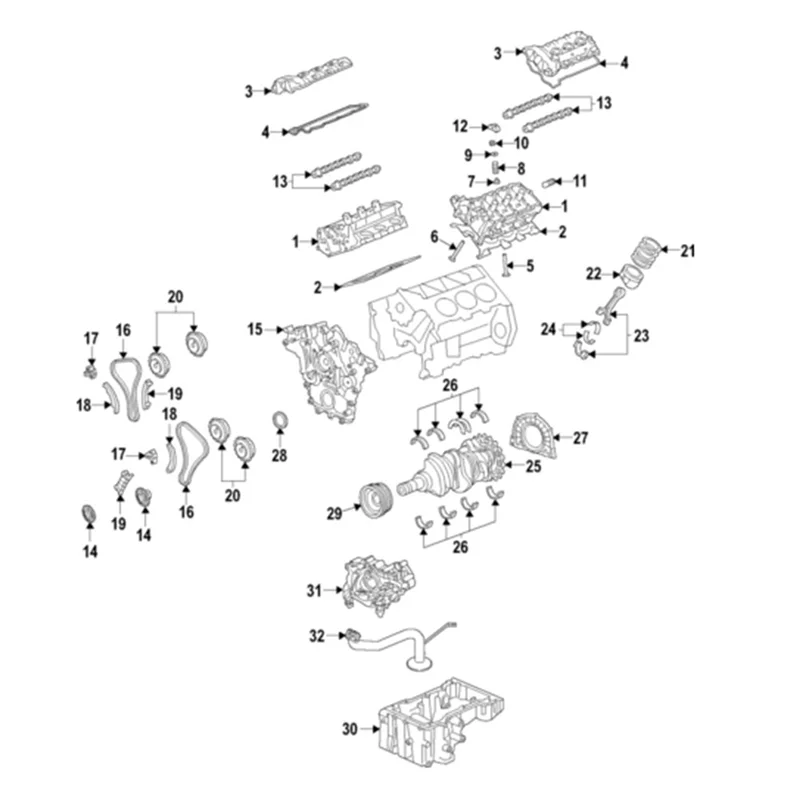 Timing Chain Kit for Expedition Navigator 3.5L 2017-2021 HL3Z6K255A, HL3Z6K255B,ML3Z6L266A, ML3Z6L266B