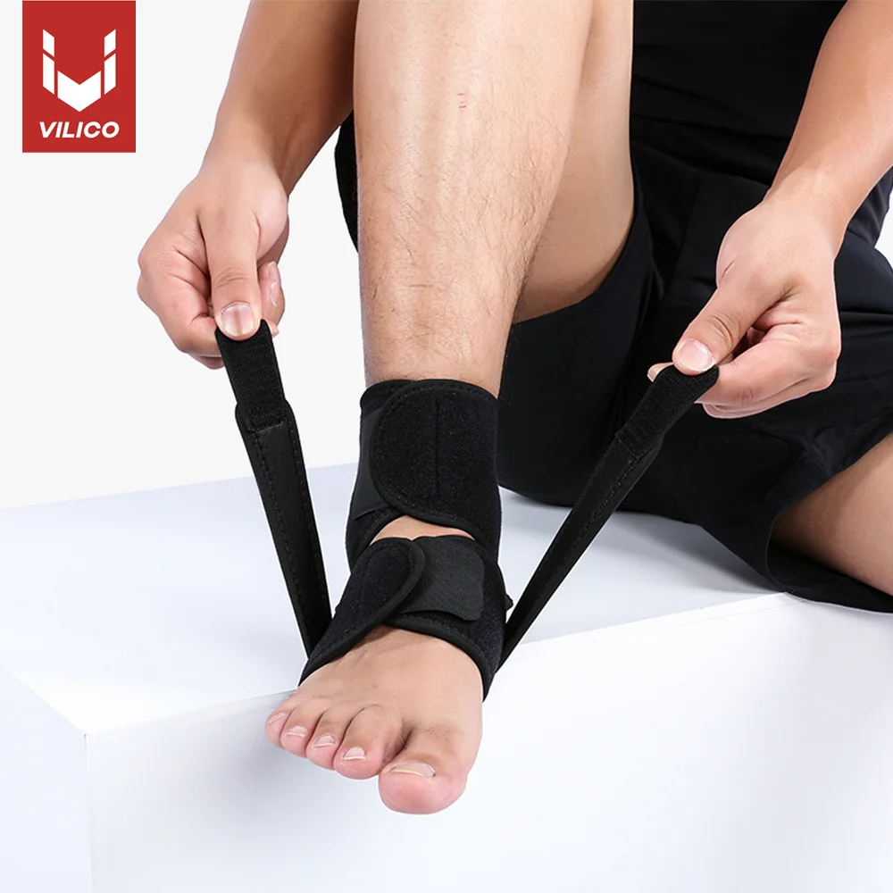 Vilico 1 PCS Sports Protective Gear Ankle Support Nylon Compression Ankle Brace Football Basketball Running Fitness Protect