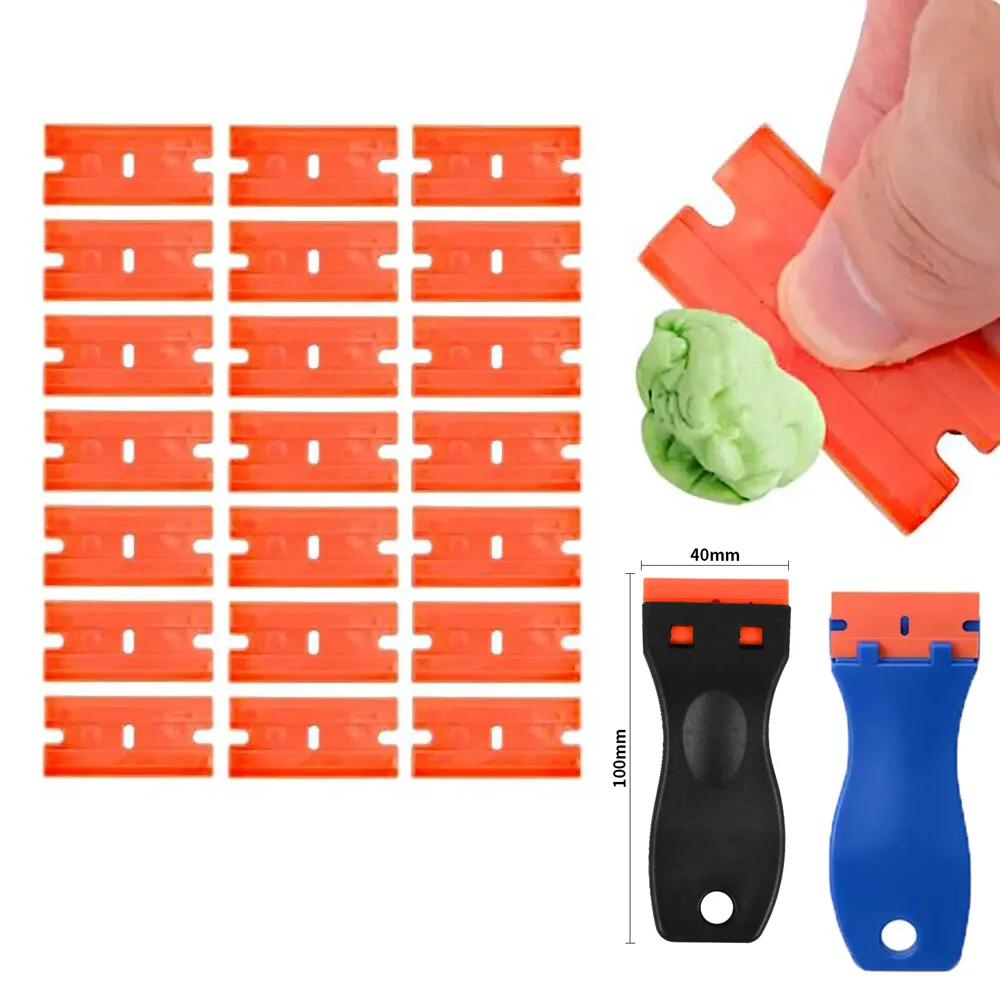 Car Sticker Remover Multipurpose Plastic Blades Small Paint Automotive Film Applying Tool Household Glass Cleaning Scraper Kit