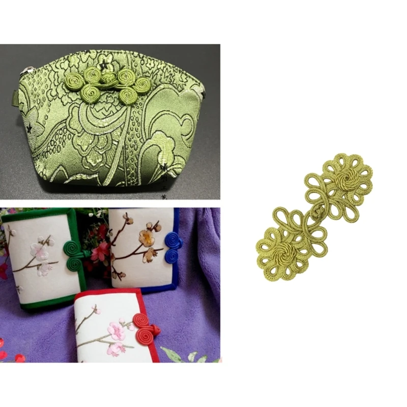 Delicate Gold Wire Sewing Fasteners Cheongsam Buttons Exquisite Suitable for Chinese Culture Enthusiasts Dropship