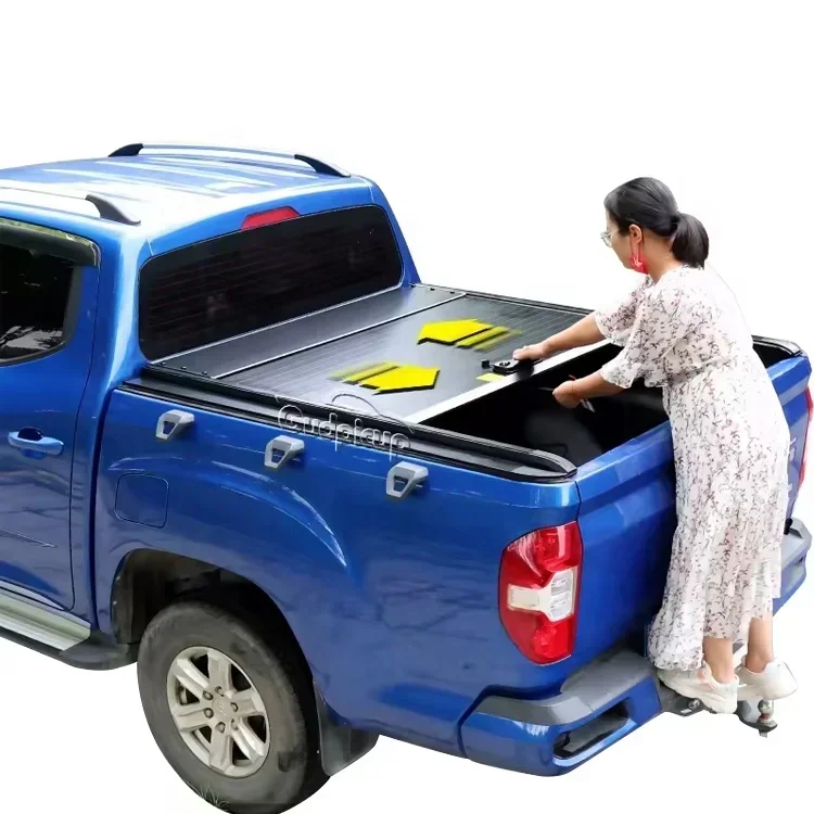 high quality hard top aluminium alloy retractable roller shutter lid triton tonneau cover for l200