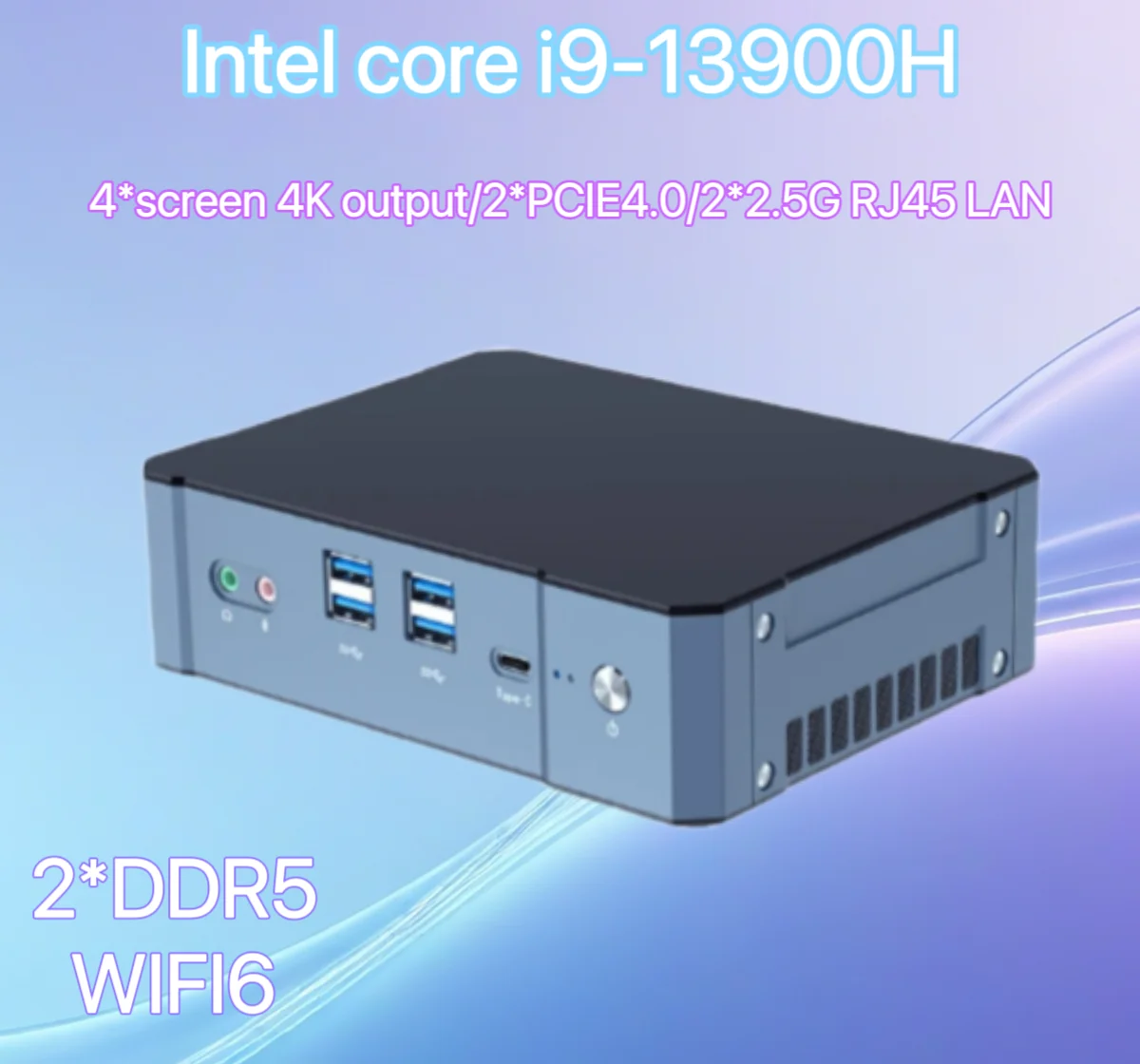 Topton 13e Gen Intel Mini Pc Gamer I9 13900Hthunderbolt 4 2 * Ddr5 2 * Pcie4.0 Mini Gaming Pc Desktop Computer 2*2.5G Lan Wifi6