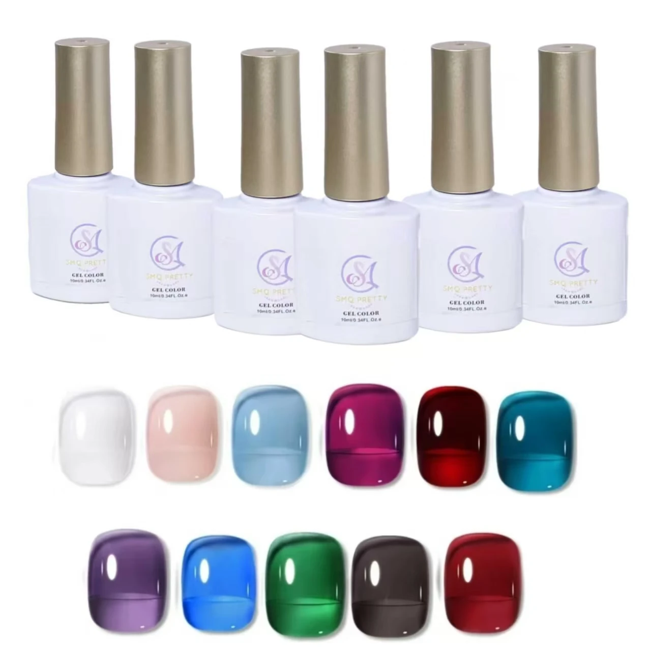 

10ml Translucent Jelly Nude Gel Nail Polish Colorful Varnish Semi Permanent UV LED Nail Art Manicure Gel