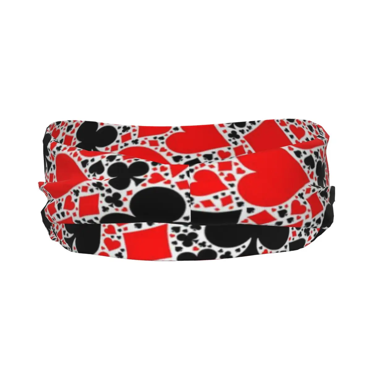 Poker Cards Mosaic Background Elastic Hair Band Yoga Headband Makeup Hair Hoop Headwrap