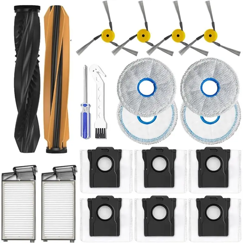 

AC39-Accessories Kit For Dreame X60 Max Ultra Complete/X60 Ultra Robot Vacuum Parts Main Brush HEPA Filter Mop Pad Dust Bags