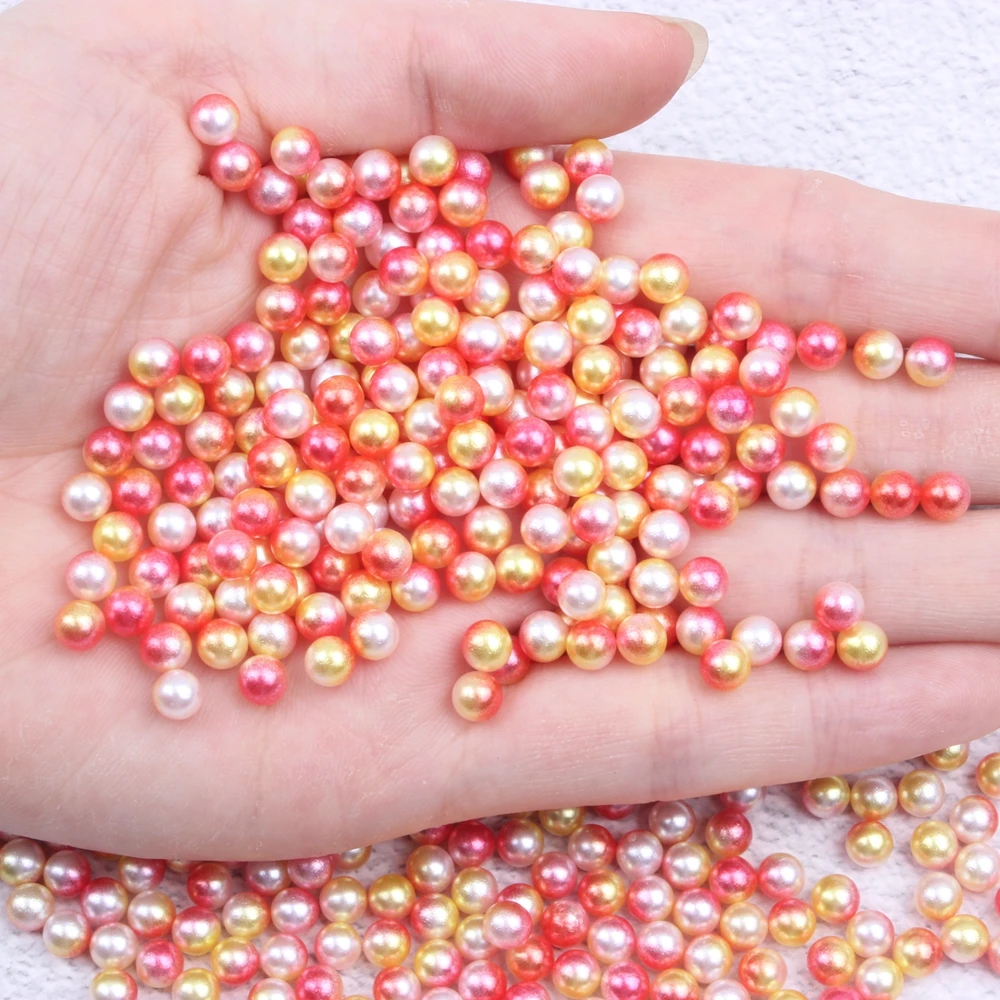 

12mm 1000pcs RainBow Color No Hole Round Pearls Imitation Pearls Craft Wedding Dresses DIY Jewelry Nail Art Decorations
