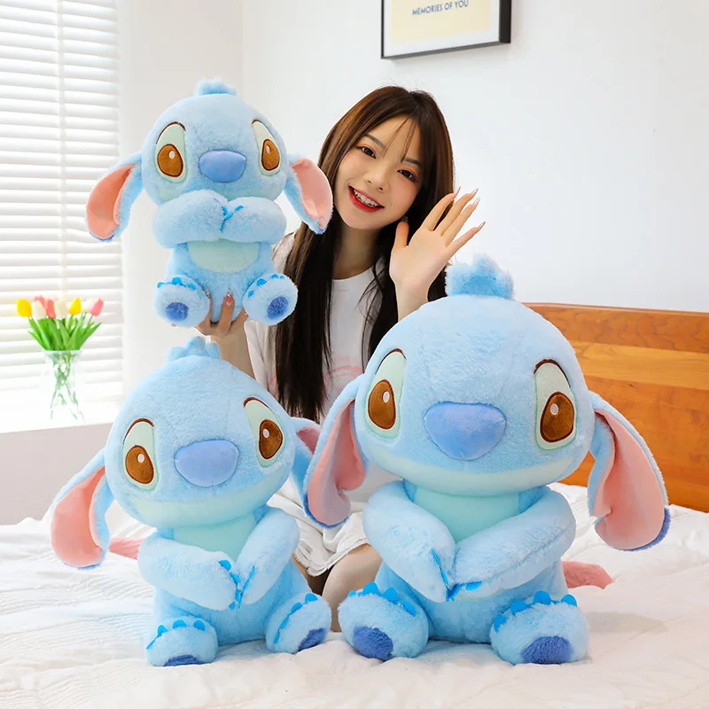 30-50cm Disney Lilo and Stitch Plush Toys with Magnet Anime Plushie Hands Movable Stich Dolls Cute Stuffed Toy Kid Birthday Gift