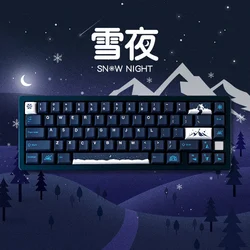 134 keys snowy keycaps Dye Sublimation PBT Keycap Set for Mechanical Keyboard Cherry Profile | ANSI US-Layout | Compatible with