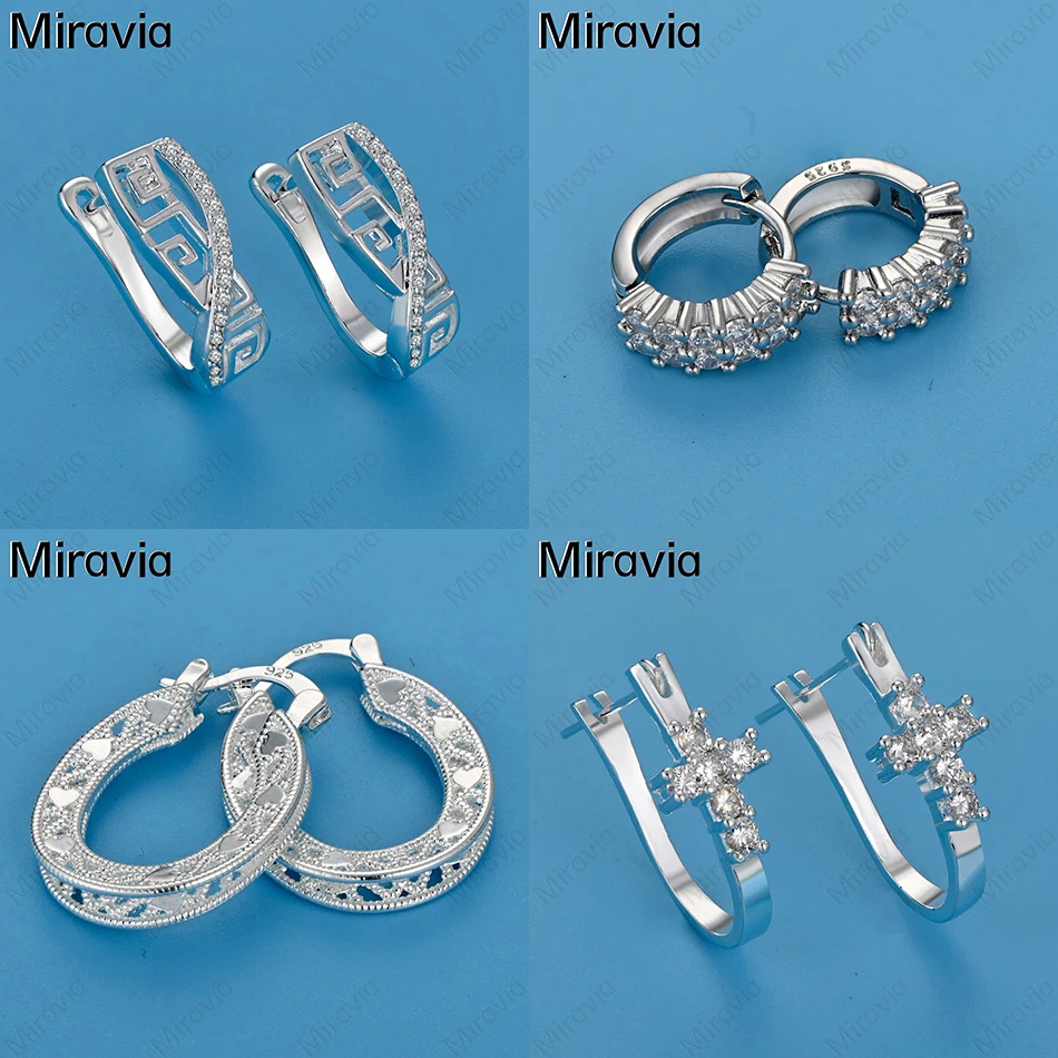 

Miravia 925 Sterling Silver Figure 8 Ear Clips for Women - Fashionable Anniversary Gift