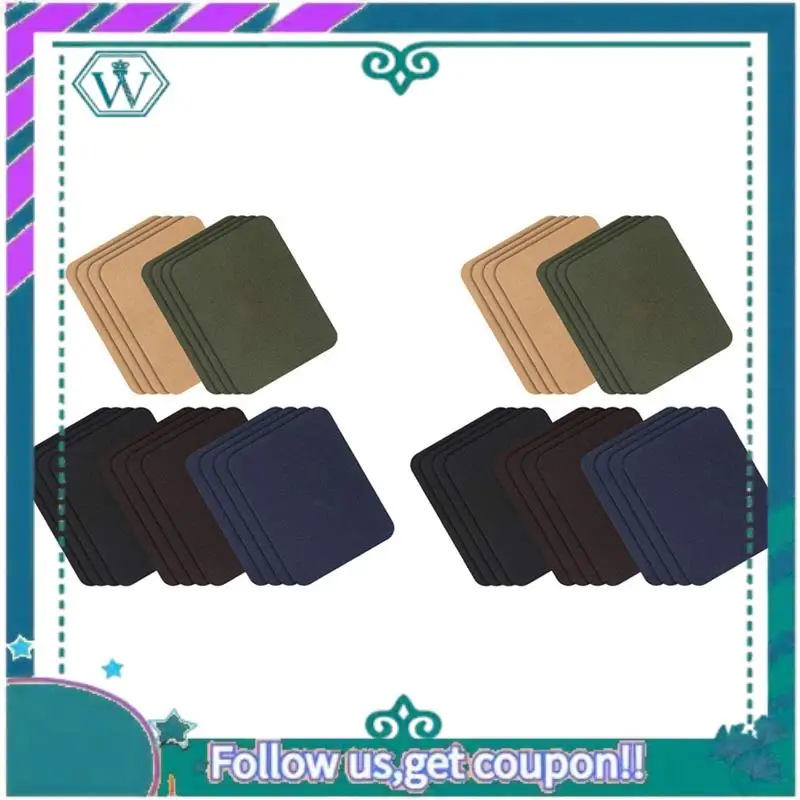 

A09P Iron On Patches 40 Pieces Jacket Jean Clothes Patches Kit, 4.9 X 3.7 Inch, Dark Assortment, 5 Colors