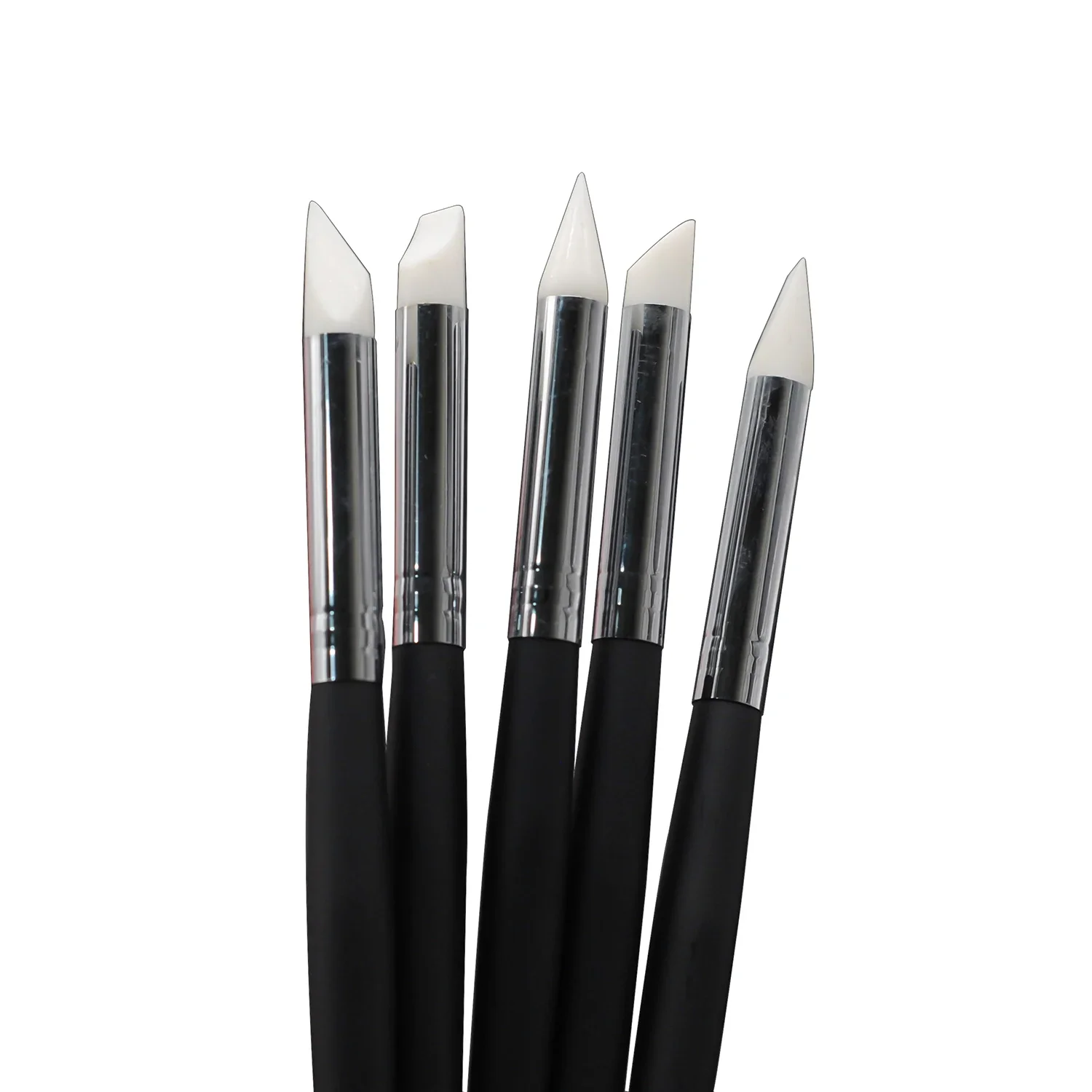 

5pcs Silicone Rubber Tip Paint Brushes for Watercolor Oil Painting Polymer Clay Sculpting Fimo Modelling Tools Art Supplies