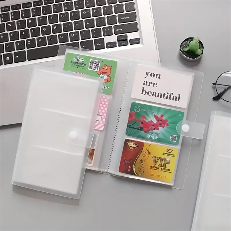 PP Business Card Album 3 Inch 5 Inch 6 Inch Small Card Album Jewelry Storage Game Card PP Collection Transparent Photo Albums