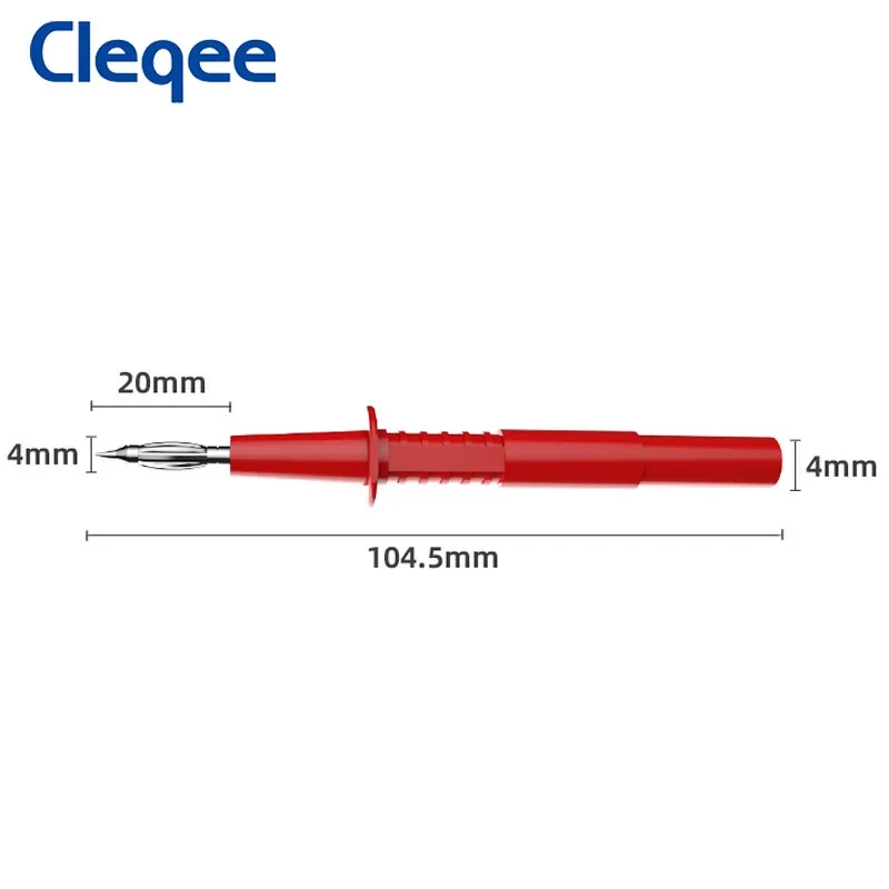 Cleqee P5011 4mm Banana Plug Multimeter Test Probe Tip with 4mm Socket 2 IN 1 IC Testing Tool 1000V 32A