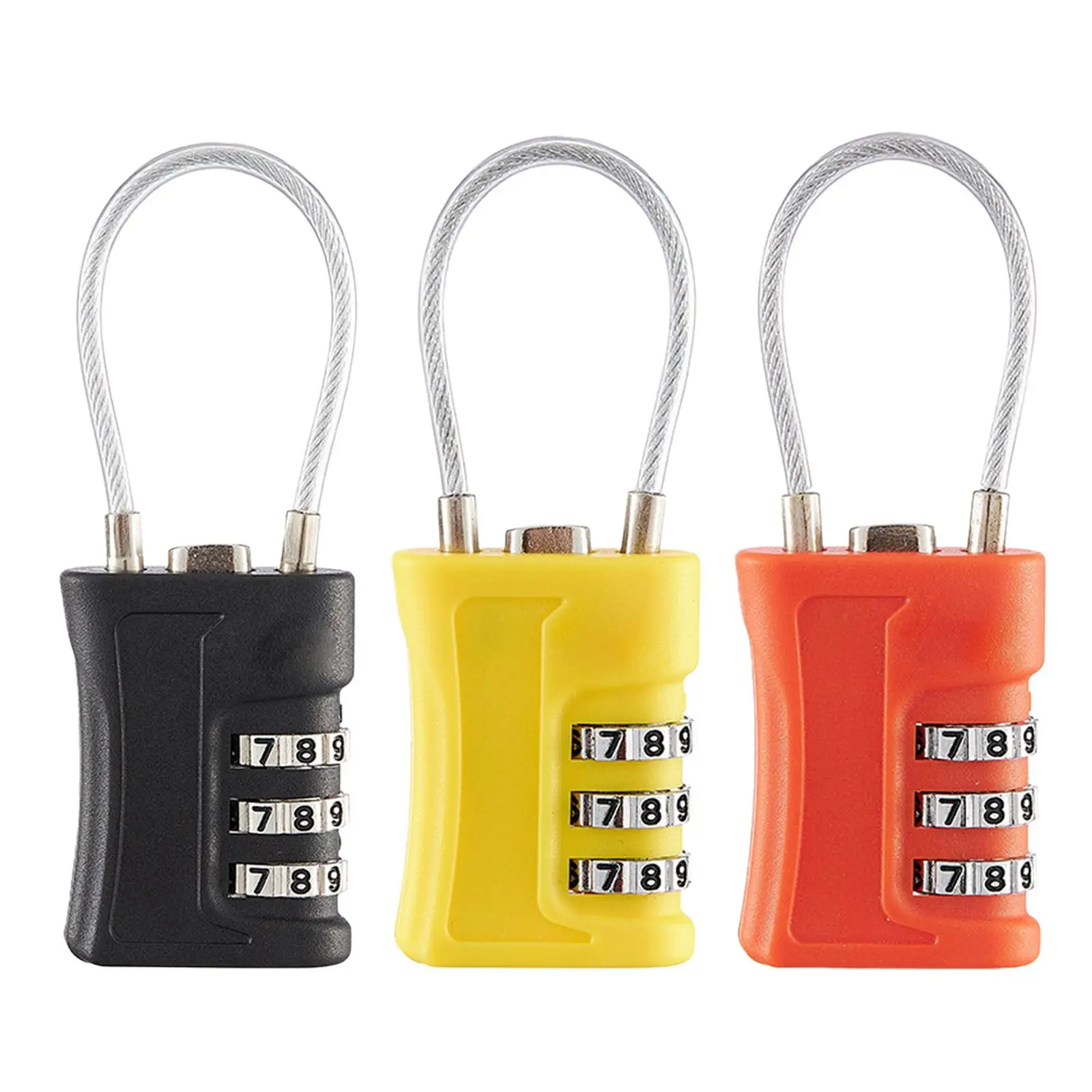 3 Digit Combination Lock Anti Theft Non Destructive Check Security Padlocks for