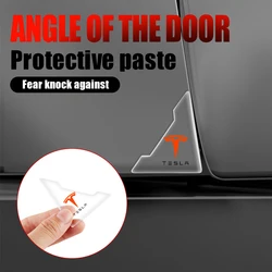 Universal Car Door Corner Anti-collision Covers Transparent Silicone Protector Anti-Scratch Stickers For Tesla Model 3 Y S 2022
