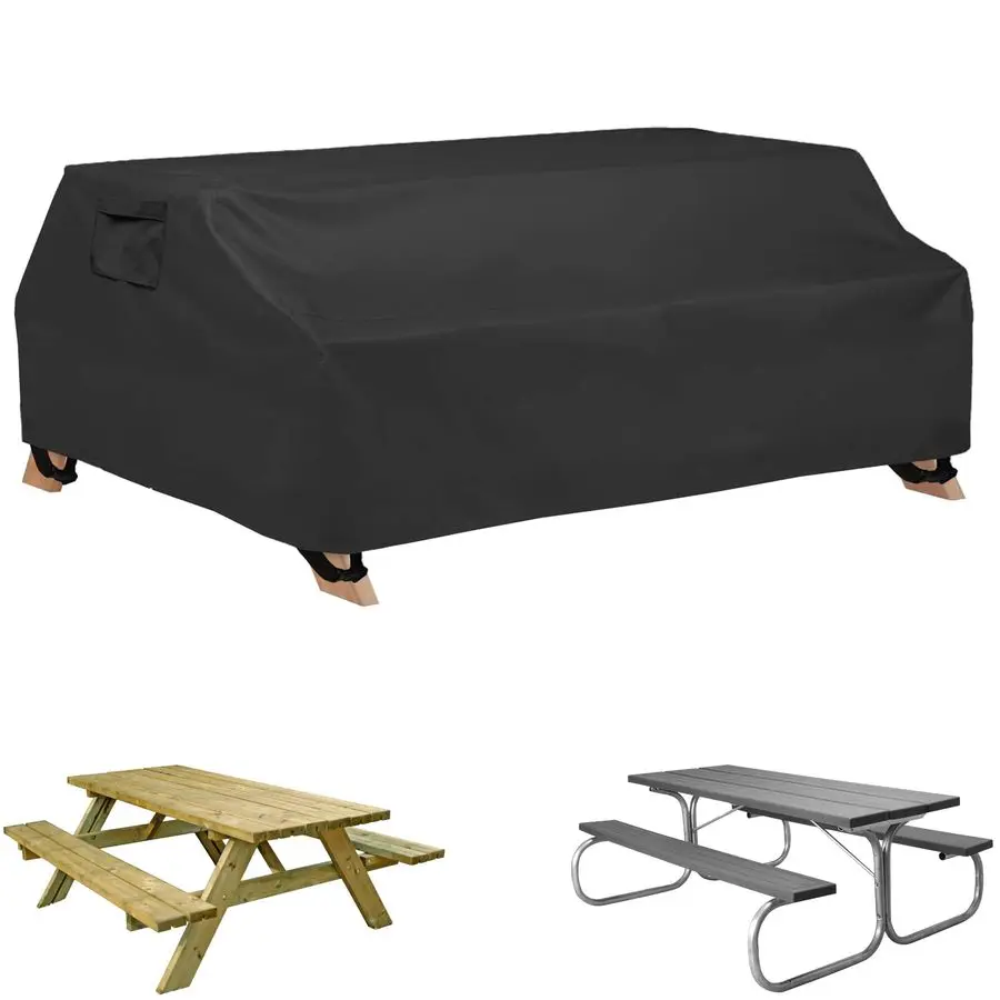 

Waterproof Picnic Table Cover, Heavy Duty 96 inches Patio Outdoor Table amp Bench Cover for Winter, WaterResistant 8ft Picnic Ta