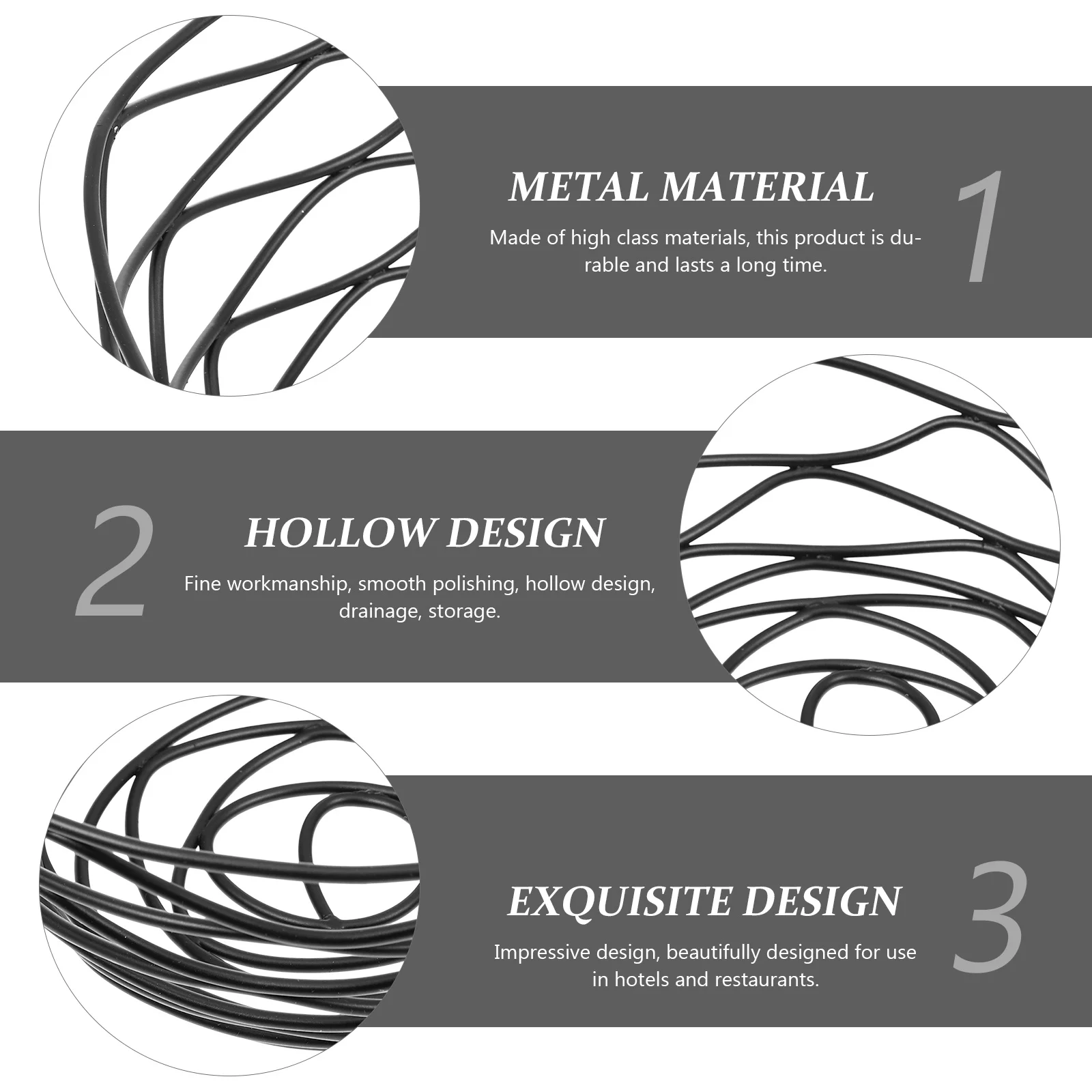 

Snack Basket Hollow-Out Metal Fried Food Holder French Fries Holder Fried Chicken Serving Basket Shop Snack Container