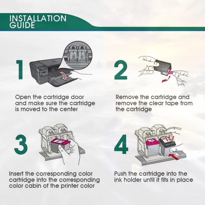 Cartucho de tinta compatible HP Vilaxh para impresoras Envy DeskJet - imagen 5