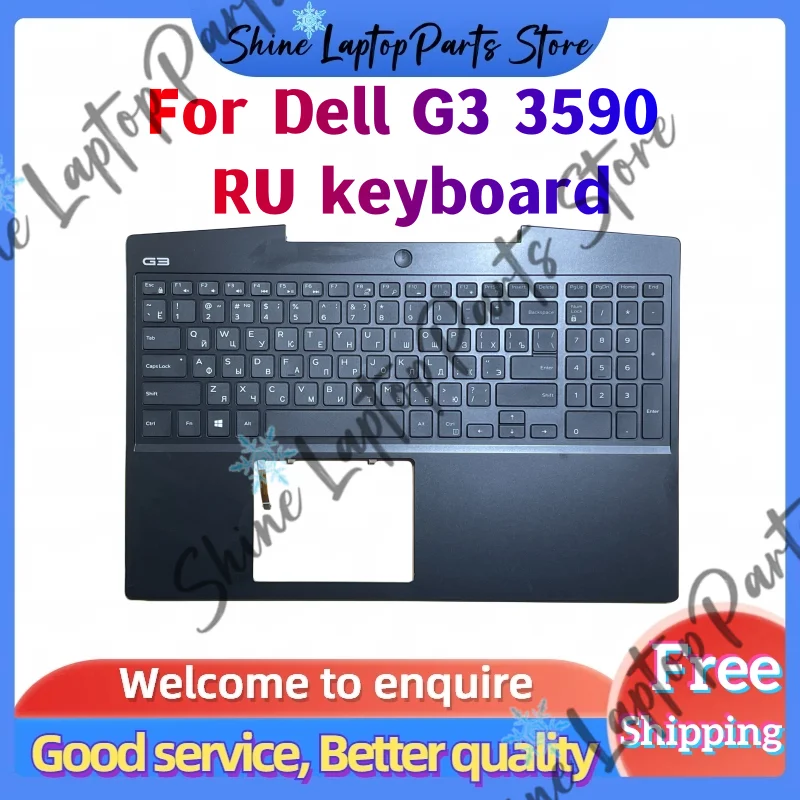 

For Dell Gameing G3 3590 Palmrest C Cover Case RU Keyboard with Backlight Laptop Top Case 0P0NG7