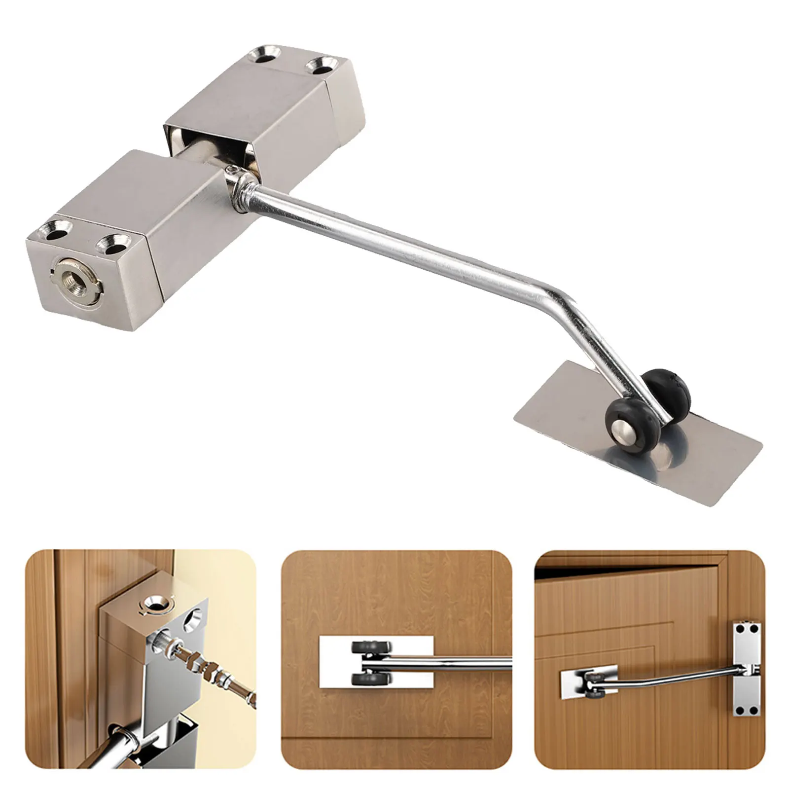 Pulley Door Closer Automatic Buffer Door Closer For Home Security Close The Door Automatically For Outdoor Use Easy To Install