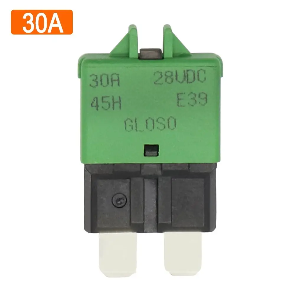 5-30A Circuit Breaker Manual Reset Automatic Recovery ATC Blade Fuse Auto Accessories Over-current Protection Fuse Adapter