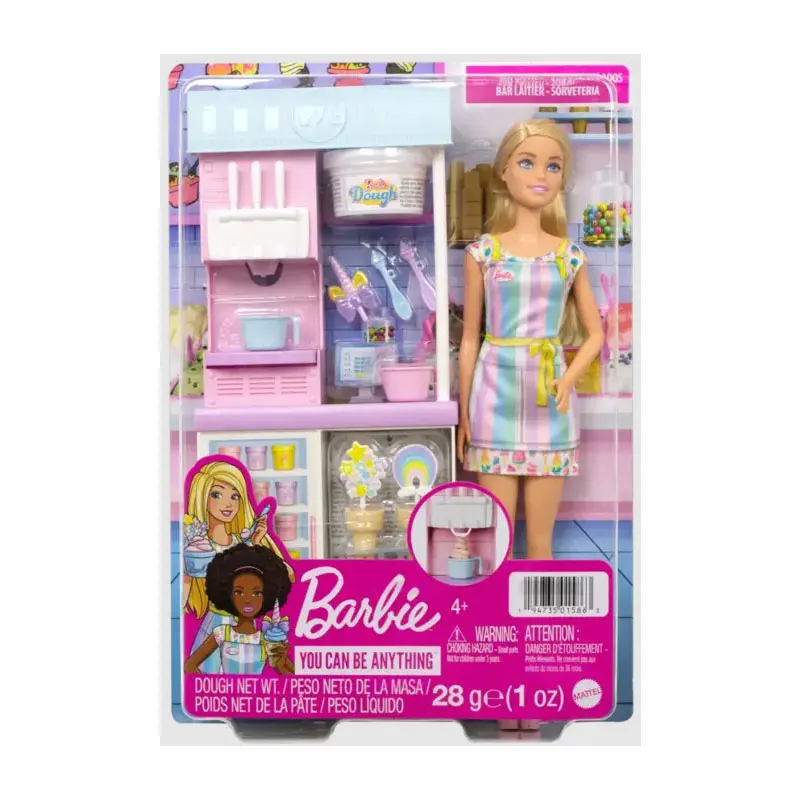 Originele Barbie-poppen Barbie-actiefiguren Speelgoed IJswinkelset Carrière-ervaring Rollenspel Huis Verjaardagen Cadeaus voor meisjes